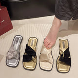 Flip-Flops, Women's Shoes, Minority Temperament, Evening Wind, Flat-Soled Sandals, Slippers, Women Go Out To Wear Sandals In