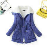 New Winter Parkas Women Slim Cotton Coat Thickness Overcoat Medium-long Plus Size Casual Overcoat Wadded Snow