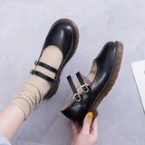 anime Japanese Student Lolita Shoes College Girl Shoes JK Commuter Uniform Shoes PU Leather Shoes cosplay Mary Jane