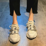 Spring Daddy Shoes Platform Women's Sports Shoes Woman Invisible Height Increase Shoes Summer Campus Student