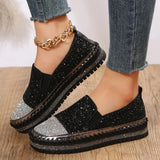 Womens Loafers Shoes Female Footwear Clogs Platform Casual Sneaker Crystal Round Toe Modis Slip-on Big Size Dress New Creepers