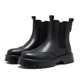 Breakj Men's Chelsea Boots Booblock Boots Casual Black High Sboomartin