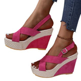 Breakj Platform Heel Sandals 2024 Size Denim Cross Buckle