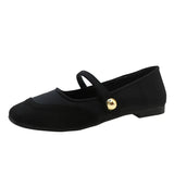 Breakj And Autumn 2025 New Fashion Cloth Splicing Side Light Mouth Comfortable Flat Single Shoes Casual Fashion Women's