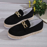 Women Casual Slip-on Shoes Platform Comfortable Espadrille Barefoot Loafers Round Head Plus Size