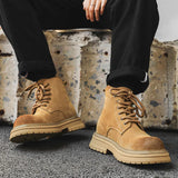 Breakj Martens Couples Fall 2024 Short Boots Fashion Ready Large Yellow Boots British Style Work Boots