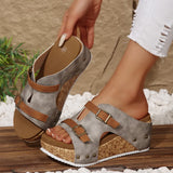 Breakj Thick Bottom Slope With One Word With Slippers 2025 Summer New Buckle With Light Soaked Beach Toe Women's