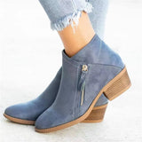 Breakj Martin Boots 2023 Autumn And Winter New Coarse Heel Side Zipper Large Size 43 Yards Female Short