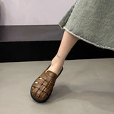 Breakj Soft French Gentle Breathable Sandals Women In Summer Wearing Thick Bottom Beach Bag Head