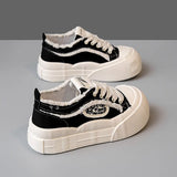 Breakj Bottom Low Help Canvas Shoes Women 2025 Spring New Small White Shoes Set Students Sports Leisure Board Shoes