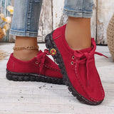 Casual Soft-Soled Sneakers 2025 New Comfortable Flat Bottom With Solid-Colored Mom Single