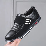 Breakj Fashion Casual Single Shoes Velcro Set Foot Embroidered Men's Leather Shoes Fashion Plus-Size Men's Shoes Wenzhou
