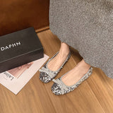 Sequined Ballet Flats Summer New Women Bow Round Toe Mary Janes Shoes Fashion Diamond Pendant Elegant Ladies