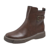 Boots British Style 2023 Autumn And Winter New Spring And Autumn Single Boots Retro Thick Soles Chelsea Short Boots In