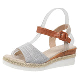 Breakj Word With Slope And Fish Mouth Sandals Women Summer New Buckle Outside Wearing Beach Cool