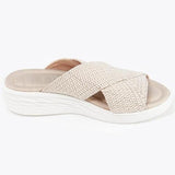 Women Shoes Casual Platform Sandals Women Slides Solid Comfort Flats Plus Size Cross Summer 2021 Beach Ladies