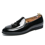 Leather Oxfords Shoes Men Loafers Casual Slip on Men Dress Shoes Italian Graceful Wedding Party Shoes Men Moccasins