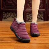 Women Winter Boots Black Snow Boots Waterproof Non-Slip Winter Lady Shoes Men Keep Warm Shoes Hiking