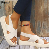 Sandals Women Wedges Sandal Ankle Buckle Open Toe Fish Mouth Platform Swing Summer Woman Beach Shoes Fashion 2023