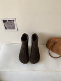 Breakj ~ Increase In Height ~ French Boken Wool Boots Women's Boots New Cotton Boots In Autumn And Winter