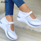 New AutumnOutdoorBreathable Mesh Shoes Women Casual Platform Sneakers Travel Walking Footwear Large Size Vulcanized