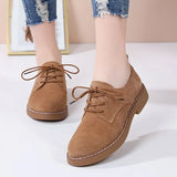 Women's Shoes Genuine Leather Oxford Mother Girls Lace Up Fashion Casual Shoes Women Sneakers Flats Moccasins
