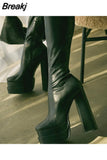 High Heeled Women Over The Knee High Boots Brand Design 2023 Winter Fashion Sexy Elegant Walking Comfy Women