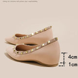 Breakj 5Cm High Rivet Tip Light-Mouthed Single-Shoe Women 2025 Summer New One-Legged Stubble Shoes Boat