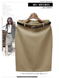 Hip Skirt Pencil Womens Skirts With Belt Short High Waist Woman Skirt Elegant Business Work Wear Office Lady Mini