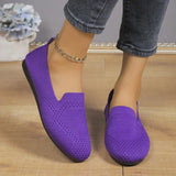 Flat Bottom Flying Weaving Shallow Mouth Single Shoes Women Soft Sole Light Hollow One Foot Pedal Lazy