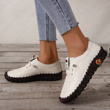 Breakj Single Shoes 2025 Autumn New Soft Back Hand Sewing Large-Size Casual Women's One-Legged Lazy