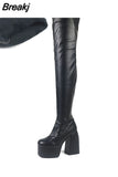 High Heeled Women Over The Knee High Boots Brand Design 2023 Winter Fashion Sexy Elegant Walking Comfy Women