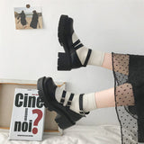 Jane Shoes Square Heel Thick Bottom Buckle Single Shoes Lolita Pumps Women Lolita shoes platform zapatos de mujer