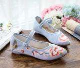 Breakj Shoes Single Shoes Jacquard Cotton Embroidered Cloth Shoes Spring And Autumn Style Daily Cheongsam Women's Singles