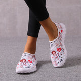Breakj Casual Shoes Women's Sports Trend Light Breathable Cartoon Flat Bottom Single Shoes