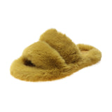 Breakj Autumn And Winter New Plush Slippers Women Home Warm Cotton Slippers Casual Fashion Wearing Hair Slippers
