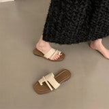 Breakj A Small-Sense Brown Jacket Slippers In Autumn And Winter Wearing Seaside Beach Cool Drag Soft-Soled Women Shoes Roman