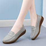 Breakj Hollow Round Head Pedal Soft Bottom Shallow Mouth Fashionable Happy Shoes Female British Wind Flat Bottom Leisure Single