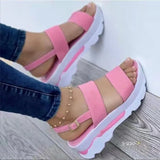 2022 Fashion Wedge Female Platform Buckle Strap Street Summer Shoes Punk Beach Wedges Women Sandals Chunky Sandalias De