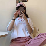 Summer Polo Shirt Women New Casual Short Sleeve Slim Polos Mujer Shirts Tops Plus Size Female Cotton Polo Shirt