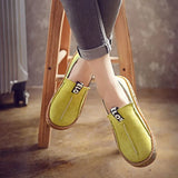 Shoes Spring Oxford Sewing Loafers Faux Leather Women Shoes Slip on Ladies Flats Walking Shoes Casual Female