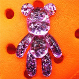 Hard Resin Glitter Cartoon Shoe Charms Accessories Cute Chocolate Bear Shoes Buttons Colorful Sandals Charm
