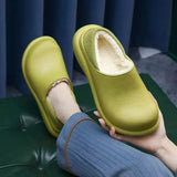 Women Slippers Home Cotton Shoes Thick Bottom Plush Warm Slippers Women Platform Shoes Woman Winter Warm Fur