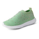 Breakj New Large-Size Women's Shoes One Foot Pedal Drill Flying Mesh Breathable Light Women's Casual Single