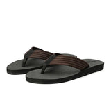 New Home Men Soft Slippers Summer Classic Beach Sandals Men Hand-sewn Flat Flip Flops PU Rubber Platform Adult