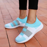 Women's Sneakers Breathable Casual Shoes Comfy Sneakers Women Mixed Colors Summer Sock Shoes Femme Big Size Zapatos