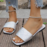 2025 New Summer Wear High-Level Sense Of High-Level Drag Head Flat Bottom Lady Cold Slippers