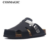 2023 New Summer Buckle Cork Slipper Casual Women Mixed Color Beach Outside Non-slip Closed Toe Cut-outs Slides