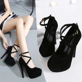 High Heels Ladies Stilettos Strappy Pumps Women's Sandals Summer Shoes Platform Heels Woman Ankle Strap