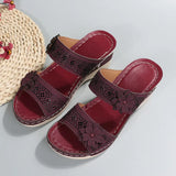 Breakj 2023 Summer New Female Retro Leisure Flower Slope With One-Character Beach